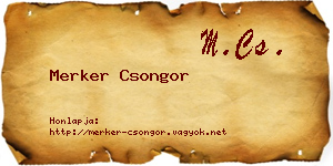 Merker Csongor névjegykártya